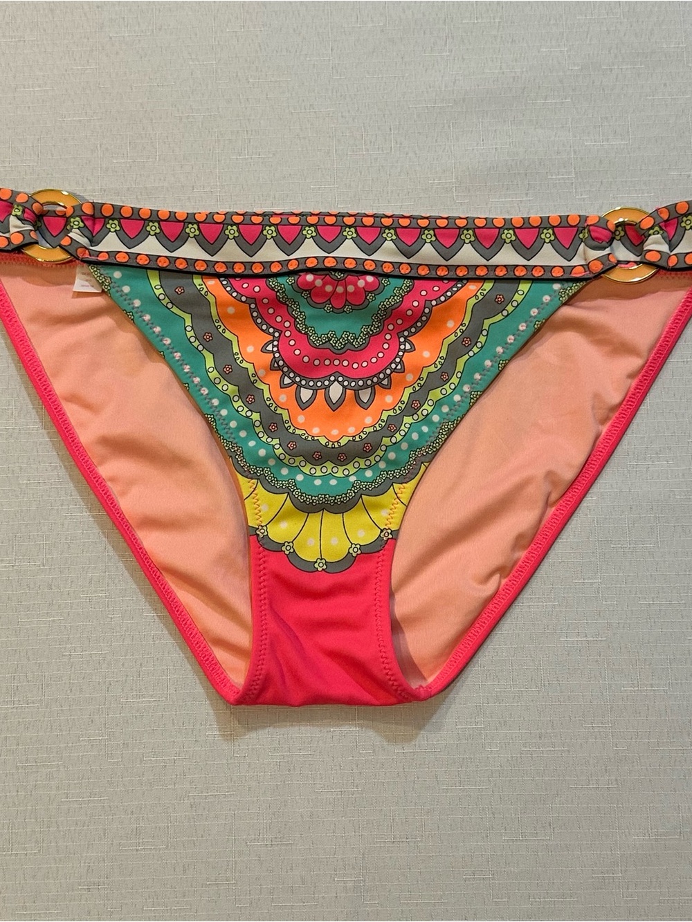 Victoria’s Secret Pink Multicolor Ring Side Bikini Bottom M